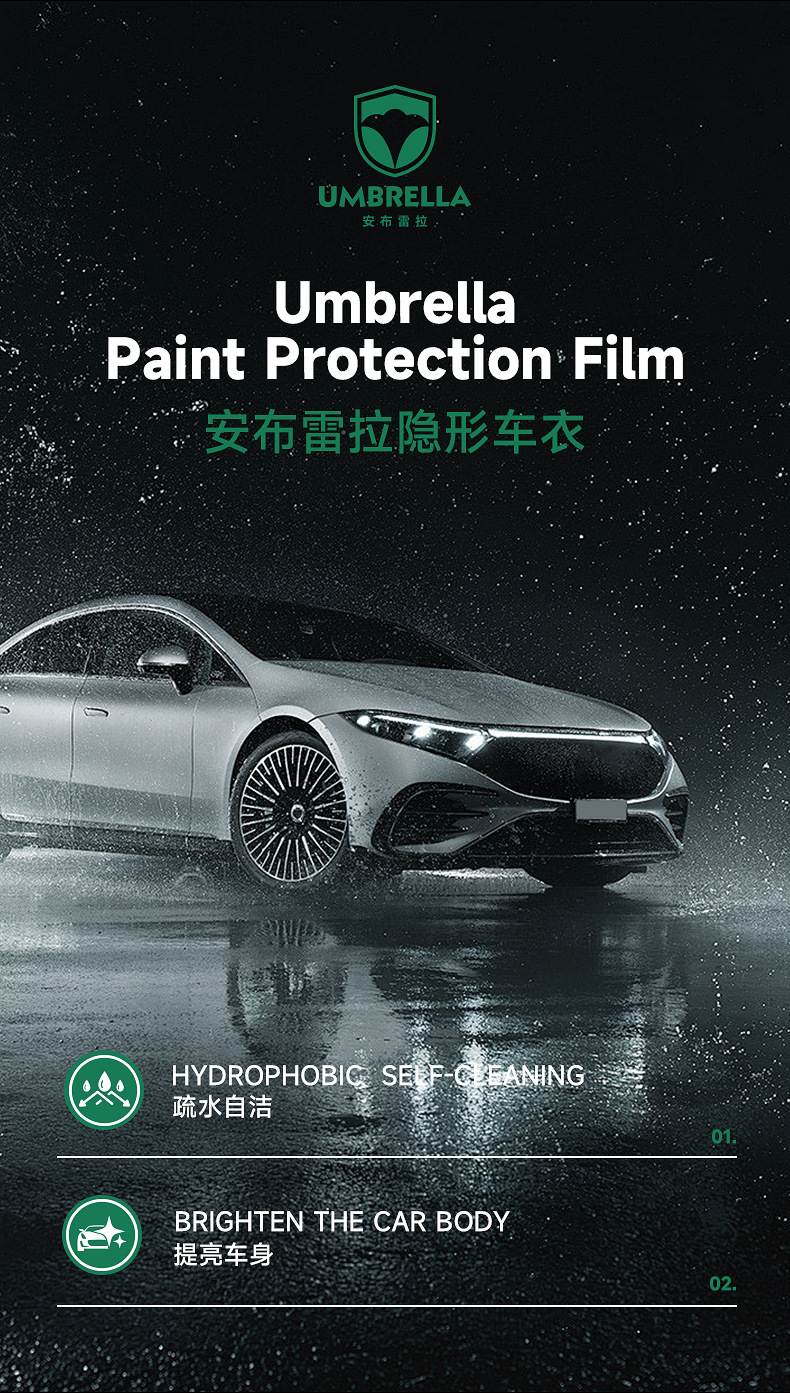 Tpu Invisible Car Cover, Car Paint Protection Film, Ppf, Self-Recovering, Anti-Scratch, Anti-Yellowing, Anti-Dirt, Transparent Protective Film