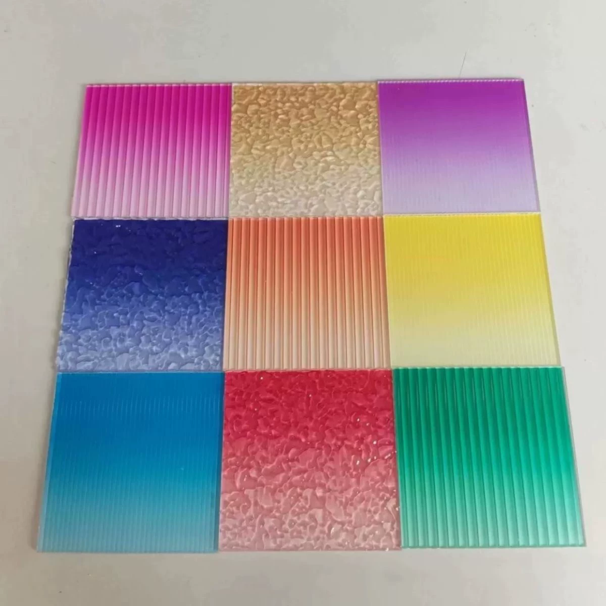 Gradient color acrylic board color stripes resin plexiglass board stone pattern PMMA board UV printing processing