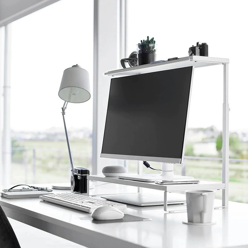 Manufacturer Supplies Minimalist Carbon Steel Bracket, Display Heightening Layered Shelf Base, Keyboard Placement and Organization