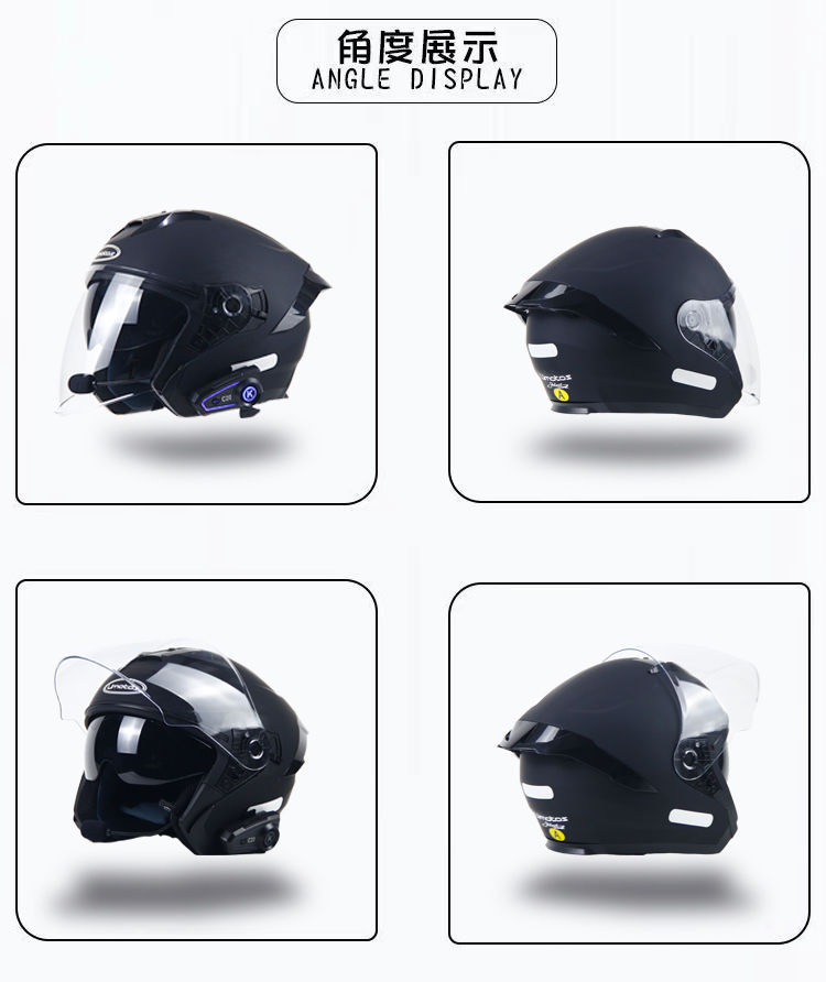 3C Certified Motorcycle Electric Vehicle Helmet Built-in Bluetooth Headset