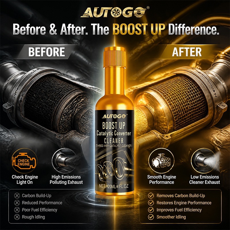 AUTOGO Automotive Catalytic Cleaner - Removes Carbon Deposits, Gasoline Fuel Additive, Cleans Internally Without Disassembly