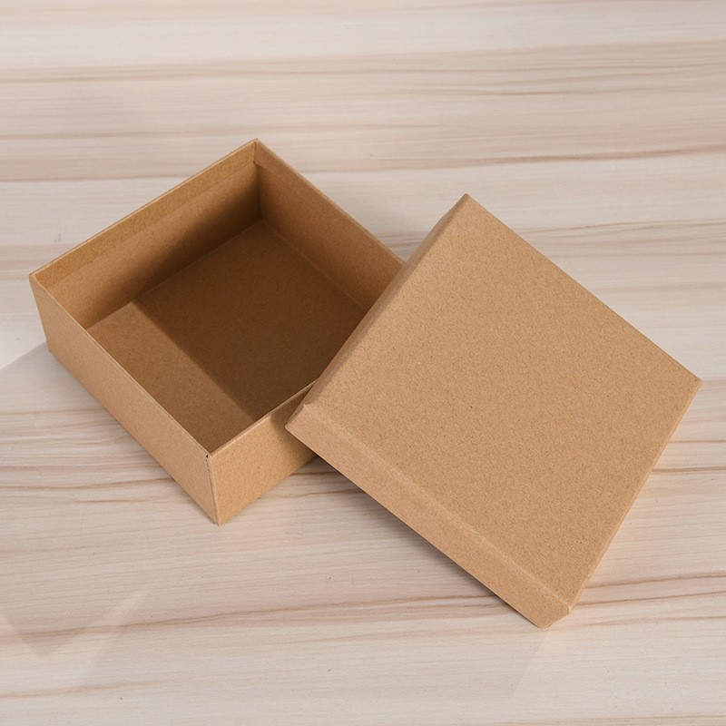 En stock tapa caja de la correa caja de cartera corta caja de regalo cuadrada caja de papel Kraft de la vendimia ventas directas de la fábrica