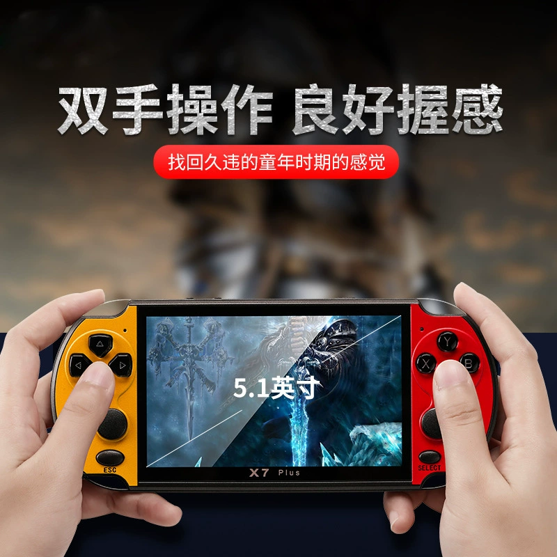 Игровая консоль PSP x7 Plus 5,1 дюйма Проходной игровой аппарат 64-бит GBA аркада NES портативная