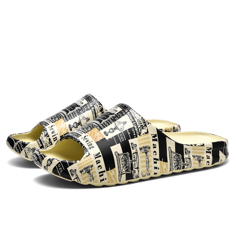 Zapatillas de hombre 2024 ultra suave interior de verano de moda casual de moda de fondo grueso zapatillas de baño caseras