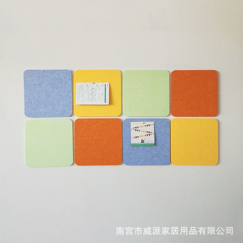 30*30圆角 毛毡留言板照片墙背景墙幼儿园作品软木板展示板公告栏