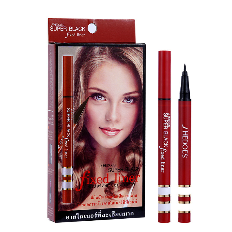 Tailandia, el mismo estilo, tubo rojo Shedoes al por mayor transfronterizo, impermeable, de secado rápido, no fácil de manchar, delineador de ojos, juego de 12 piezas image 5