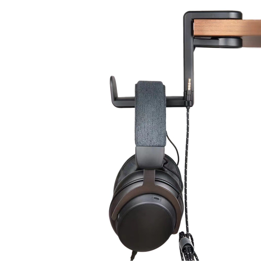 Molde privado sin perforar mesa tipo clip gancho auricular montado en la cabeza soporte para auriculares giratorio de 360 grados soporte para almacenamiento de artículos diversos