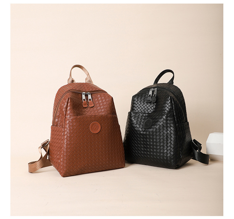 1237g Weight Polyester Lining Material Solid Color Daily Women's Backpack