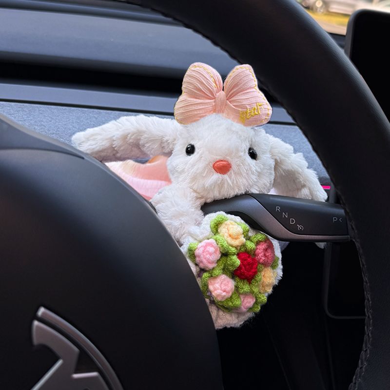 Car Interior Decorations for Women, High-End Car Wiper Dolls, Turn Signal Lights, Creative and Cute Gear Shift Decorations