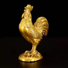 纯铜黄铜摆件公鸡金鸡大公鸡宝鸡生肖家居客厅工艺品装饰品