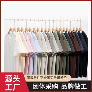 Hot Cotton Round Neck 230g Combed Classic Fashion Short Sleeve T-Shirt Printable LOGO Advertising Printing