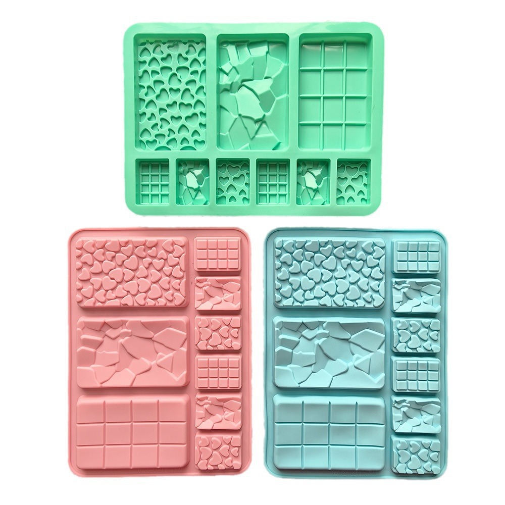 Tamaño de piezas de amor 171 molde de chocolate molde de silicona DIY pequeño amor molde de pastel de waffle