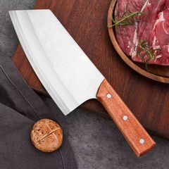 不鏽鋼菜刀 切菜刀切片刀鋒利切肉木柄刀具廠家直銷江湖地攤刀具