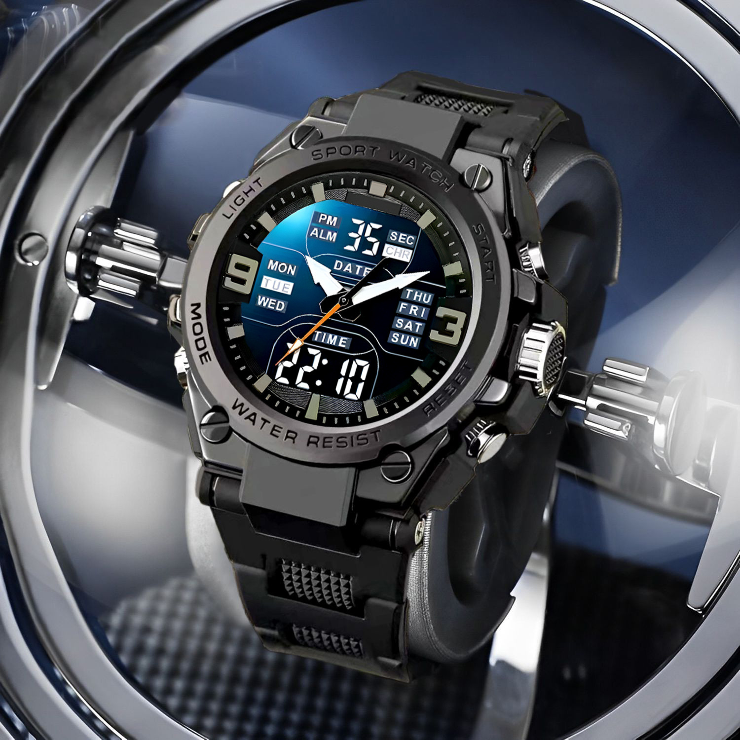 comercio exterior al por mayor relojes deportivos para hombres estudiantes de escuela secundaria alta tendencia de moda reloj electrónico impermeable luz nocturna