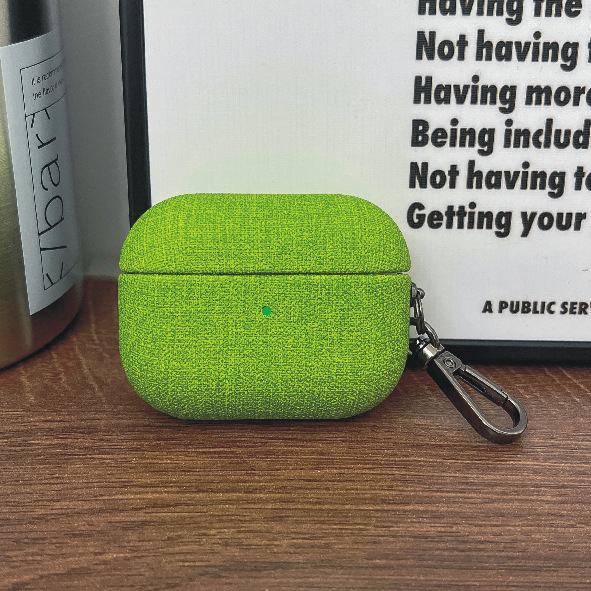 Aplicable a Apple airpodspro2 auricular Bluetooth inalámbrico funda protectora PU patrón de tela todo incluido funda protectora fábrica