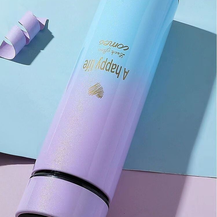 新商品のアイデアグラデーション色の星の温度制御保温カップのスマートステンレスの温度測定カップの温度測定カップのストレートカップ|undefined