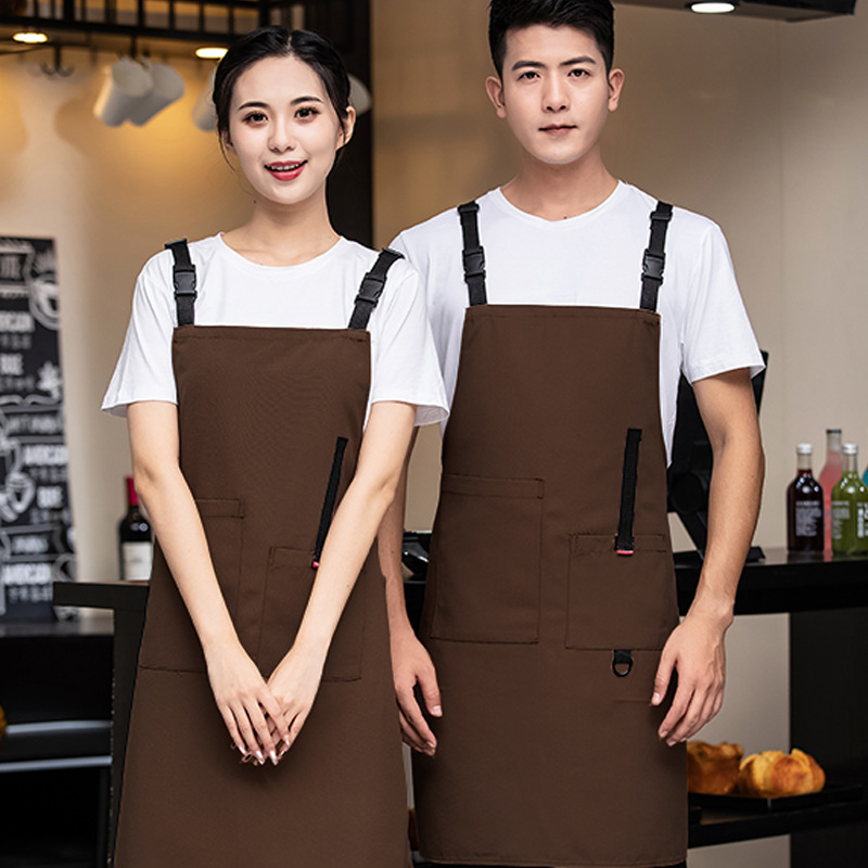 Nuevo impermeable resistente al desgaste lona delantal Hotel cocina café restaurante tienda de mascotas camarero ropa de trabajo femenina