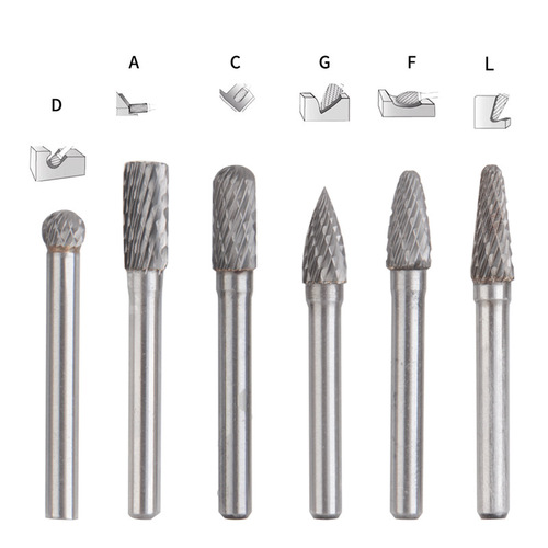 6*8 carbide rotary file 5pc tungsten steel grinding head alloy grinding head sharp rotary file factory direct sale