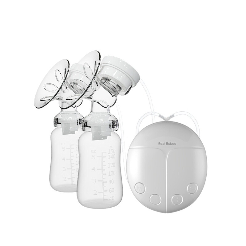 Bomba de pecho eléctrica leche materna bomba de mama bilateral succión gran mudo máquina de ordeño masaje automático posparto bomba de pecho portátil