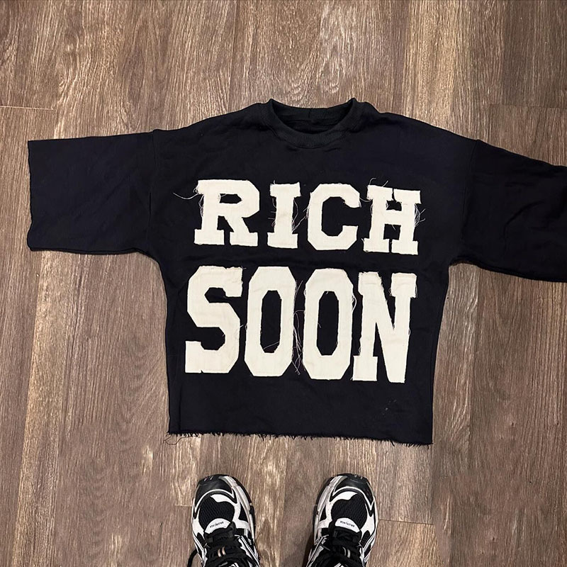 2025欧米の街頭のfflirtionは首の潮のブランドの新型のプリントのtシャツのゴシックの高い街のtシャツを掛けて丸首を合わせます。|undefined