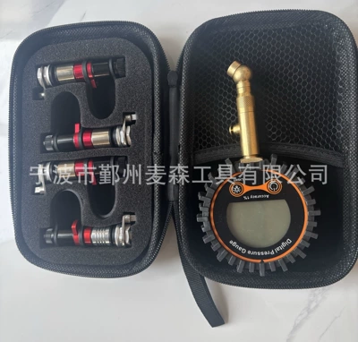 Used with Tire Pressure Monitoring Sensors — Tire pressure monitoring system - 4-deflation-valves-tire-pressure-gauge-oxford-cloth-box