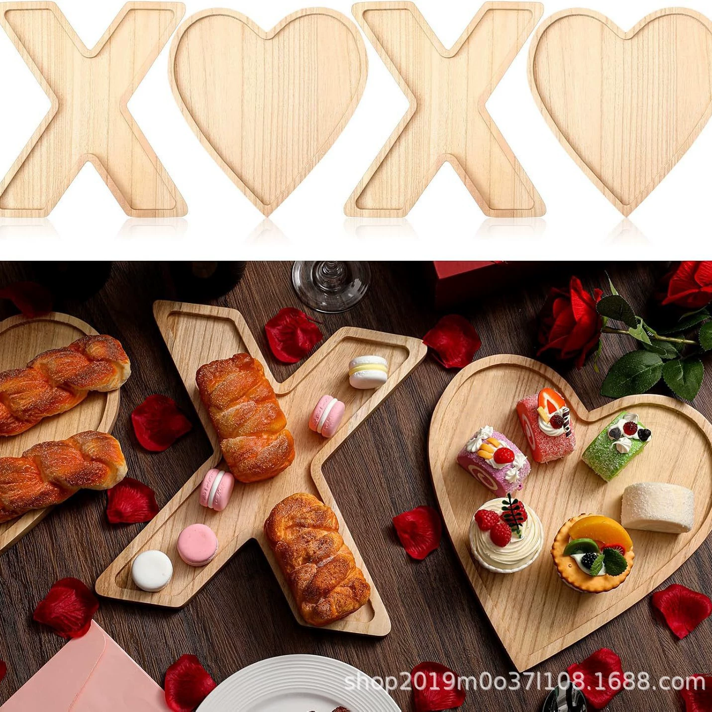 Деревянный поднос xoxo, кухонная палочка, закусочная тарелка, десертная тарелка, День Святого Валентина, годовщина, свадебная доска для закусок