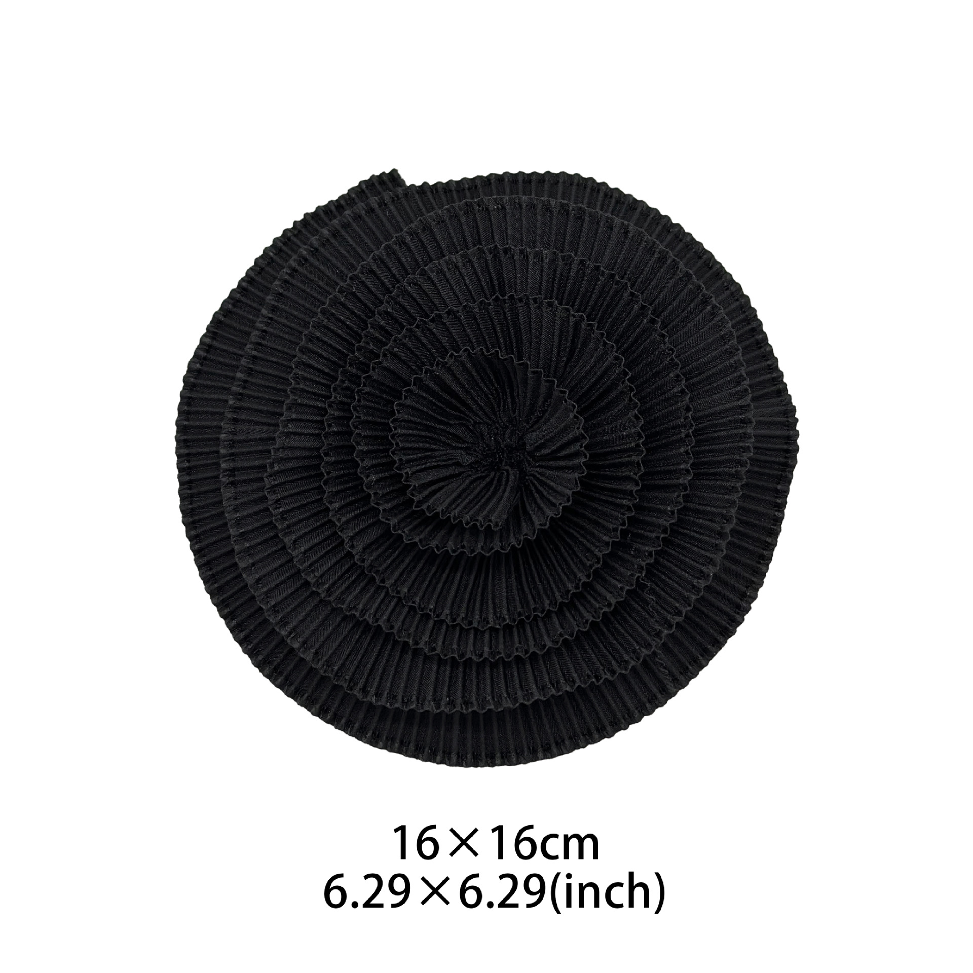 16cm pequeño redondo pliegue hecho a mano estereoscópico tela de flores plegada pegada flor de pecho vestido de boda vestido de espectáculo