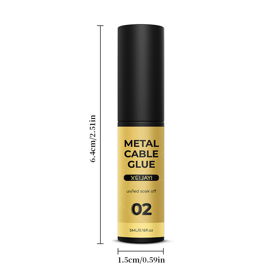 5ml de línea de dibujo de uñas pegamento gancho borde pintado de alta densidad pegamento de metal fototerapia pegamento de dibujo de alambre para salón de uñas