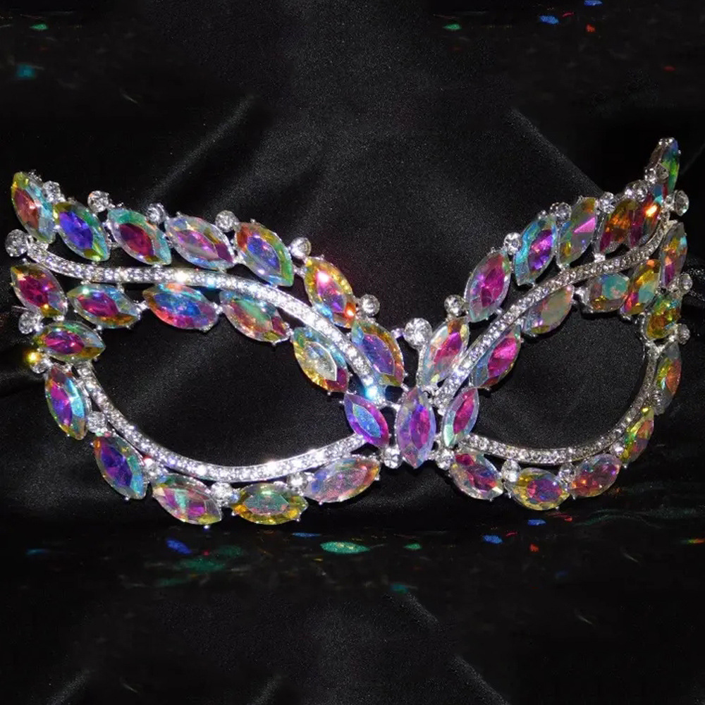 Nueva moda rhinestone máscara europea y americana mascarada sexy máscara simple versátil accesorios máscara