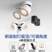 米家万向折叠射灯双头明装C0B可调角度客厅商用店铺过道智能吸顶