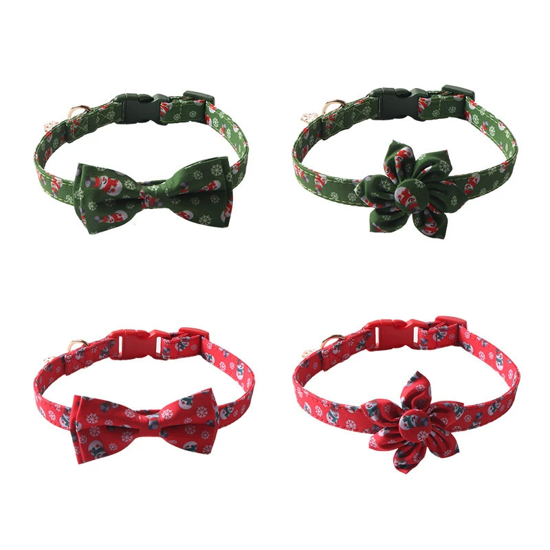 Товары для домашних животных Aminger Новый рождественский снежинка снеговик ошейник для собак красный и зеленый пластиковый ошейник с пряжкой для домашних животных