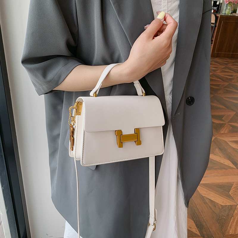 Bolso nuevo estilo de moda estilo coreano bolso casuales de color sólido textura versátil bolso de hombro portátil