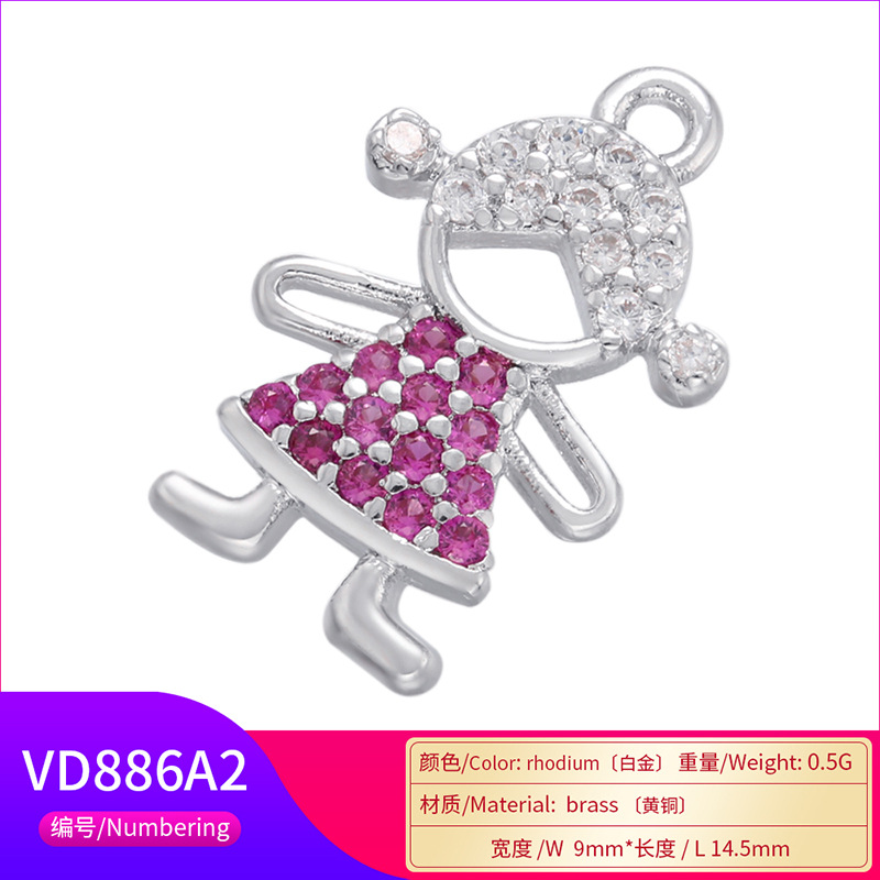 Copper Brass Human Satin Pendant display picture 12