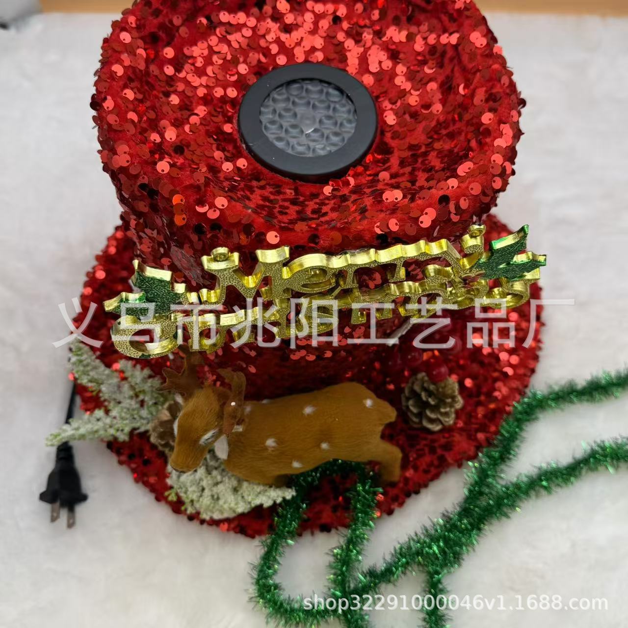 Navidad interior luminoso sombrero de árbol de Navidad decoración de lámpara de proyección sombrero de caramelo sombrero de arco de sequillas sombrero de árbol