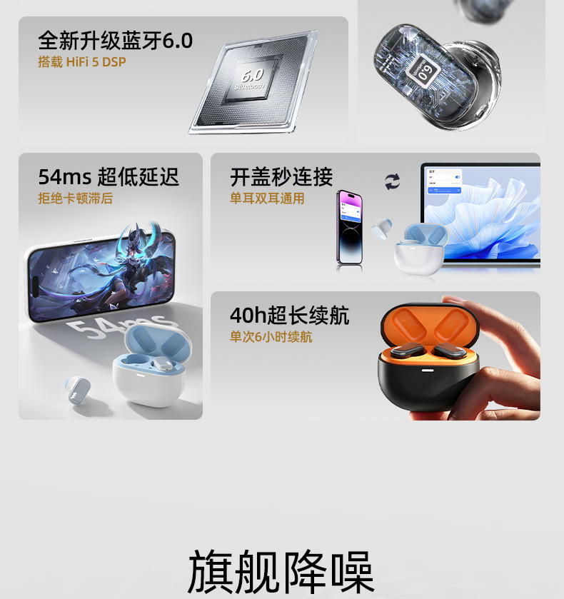 跨境新款NE16私模TWS无线蓝牙耳机短柄半入耳式降噪音乐游戏耳机