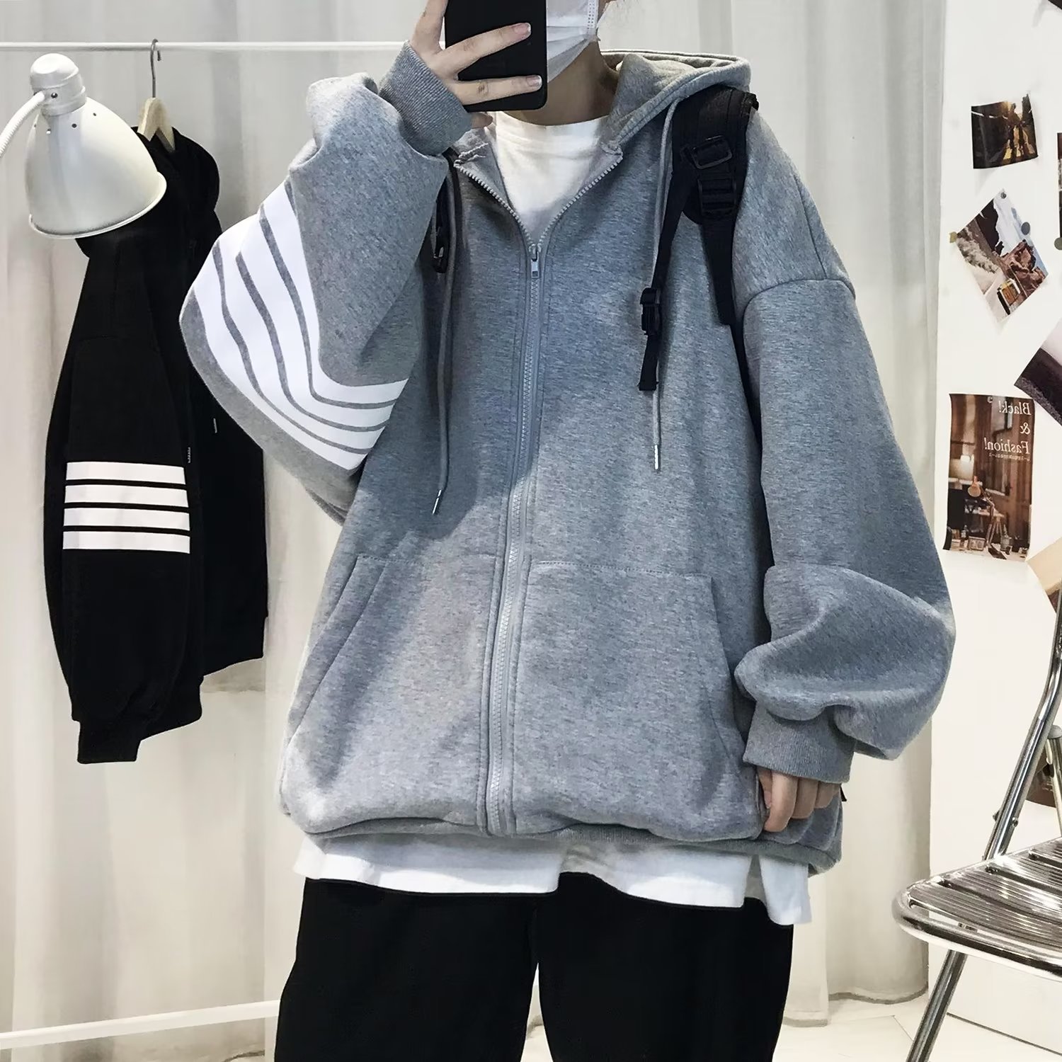 회색 기모