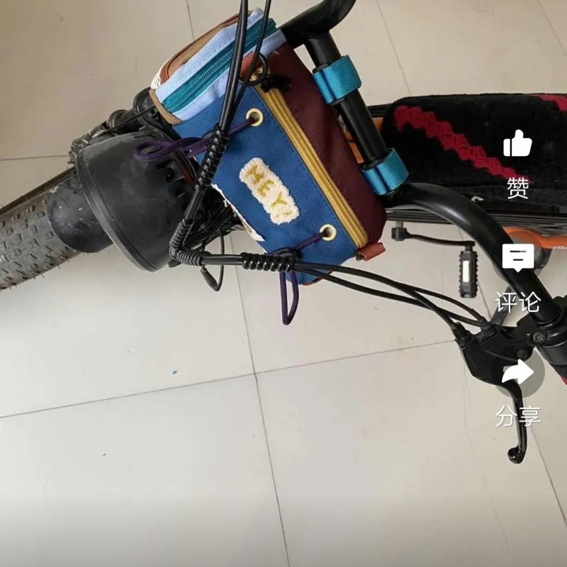 2025 新しい横型自転車バッグ、かわいい女性用クロスボディバック、ハンドルバー、大容量収納バッグ、外出用ユニバーサル|undefined