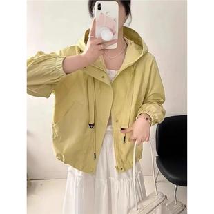 Korean Hooded Workwear Jacket for Women 2025 Spring New Casual Loose Fashion Versatile Jacket Top