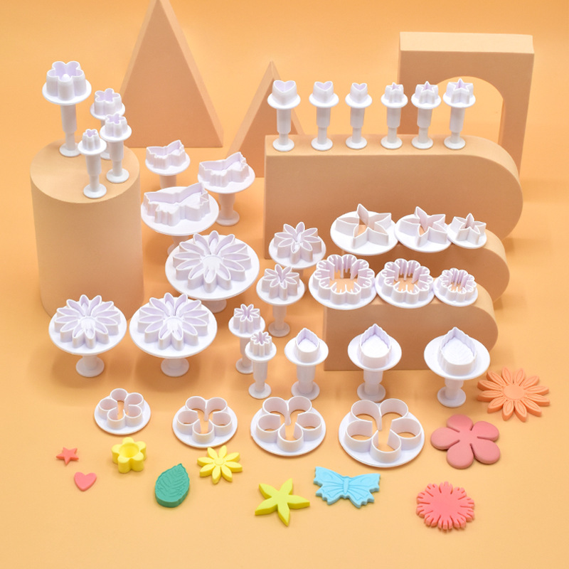 Directamente del fabricante: juego completo de utensilios para hornear, 33 piezas de herramientas para hornear, 10 tipos de herramientas para decorar pasteles con fondant, herramientas de repostería.