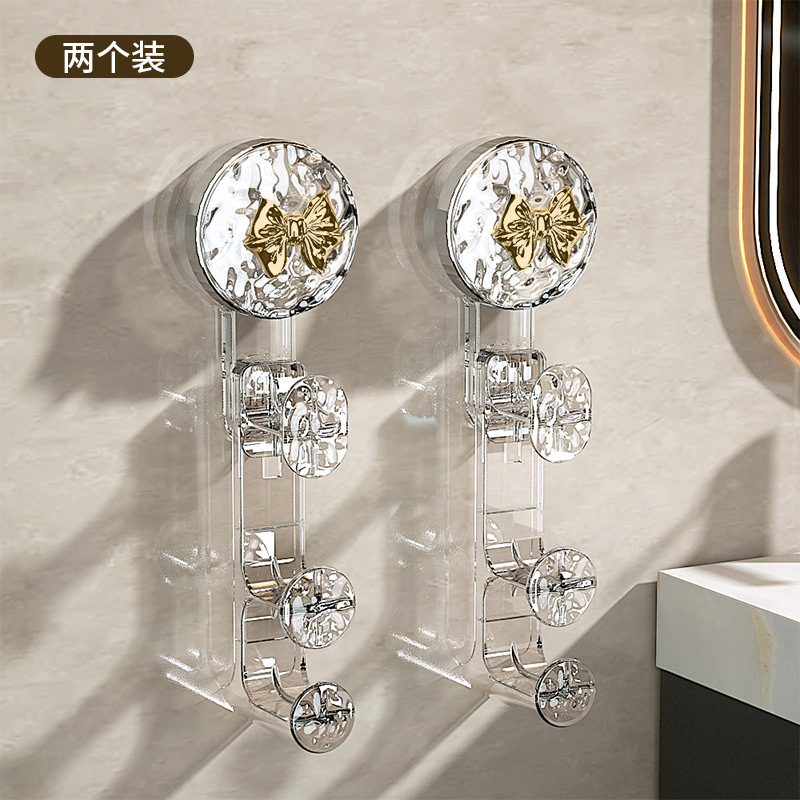 Lavabo de almacenamiento rack baño Punch-libre ventosa colgante cuenca artefacto baño cuenca bañera colgante de pared baño lavabo gancho