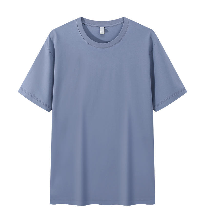 Camisa cultural de manga corta fresca de algodón con amoníaco líquido, estampado, bordado, camiseta de cuello redondo, logotipo impreso personalizado, ropa de clase, ropa de trabajo