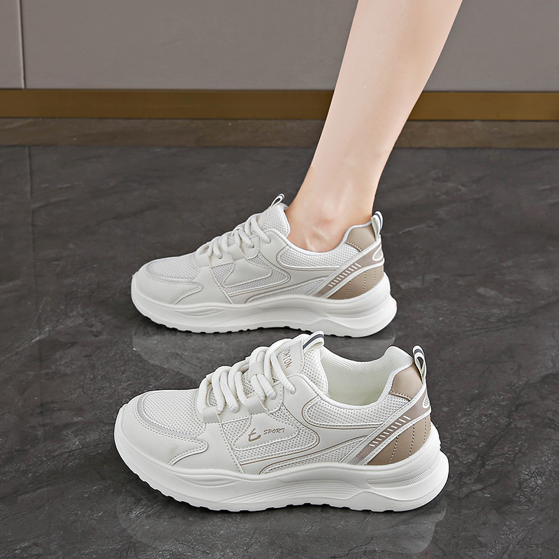 Zapatos deportivos de suela suave para mujeres 2025 nuevos zapatos de corrida transpirables de malla de otoño zapatos de papá