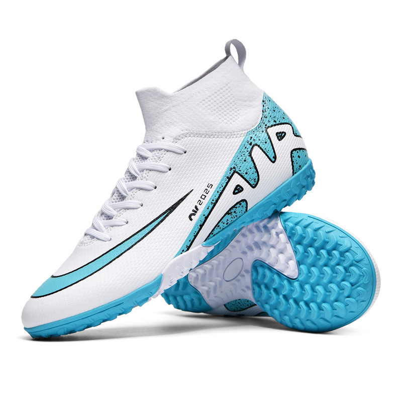 Nuevos zapatos de fútbol para adultos transfronterizos rosa para hombres y mujeres adolescentes y niños estudiantes ag ag ag agujeros TF entrenamiento al por mayor