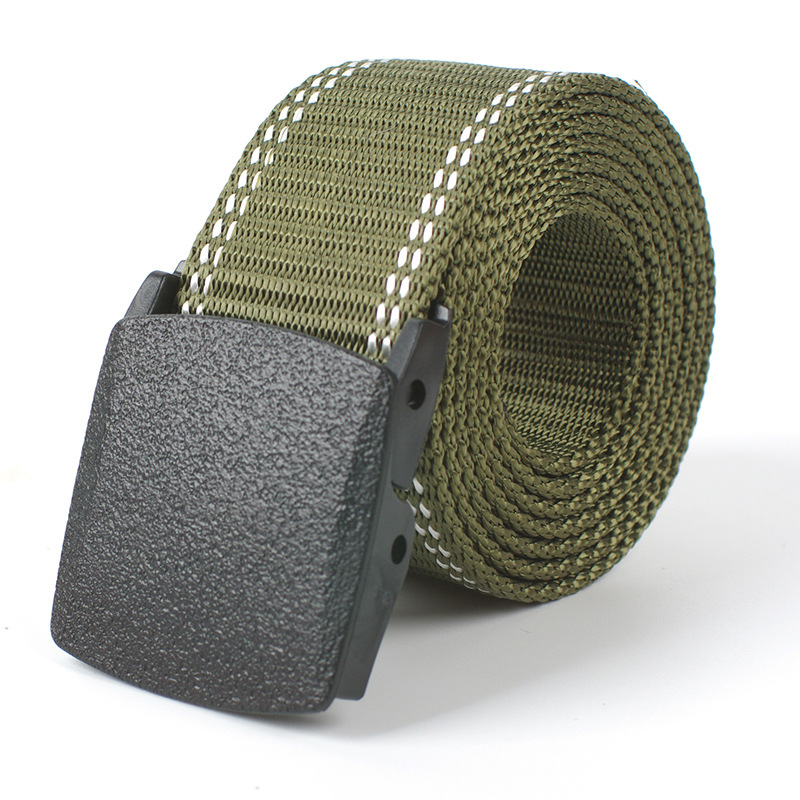 Cinturón de Nylon/Lona Unisex, Hebilla Automática, Estilo Militar/Casual