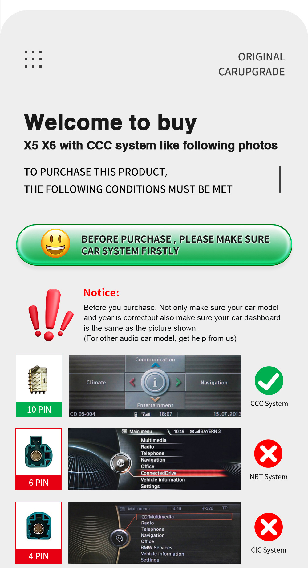 Luntuo LinuX Touch Display ScrEEn Is SuitablE for Bmw X5 X6 E70 E71 CCC SystEm Car MultimEdia