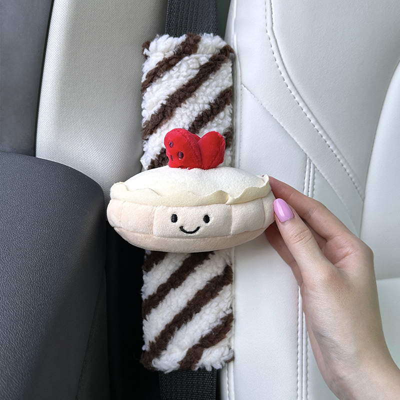Protector de Peluche para Cinturón de Seguridad de Auto Decorativo image 7