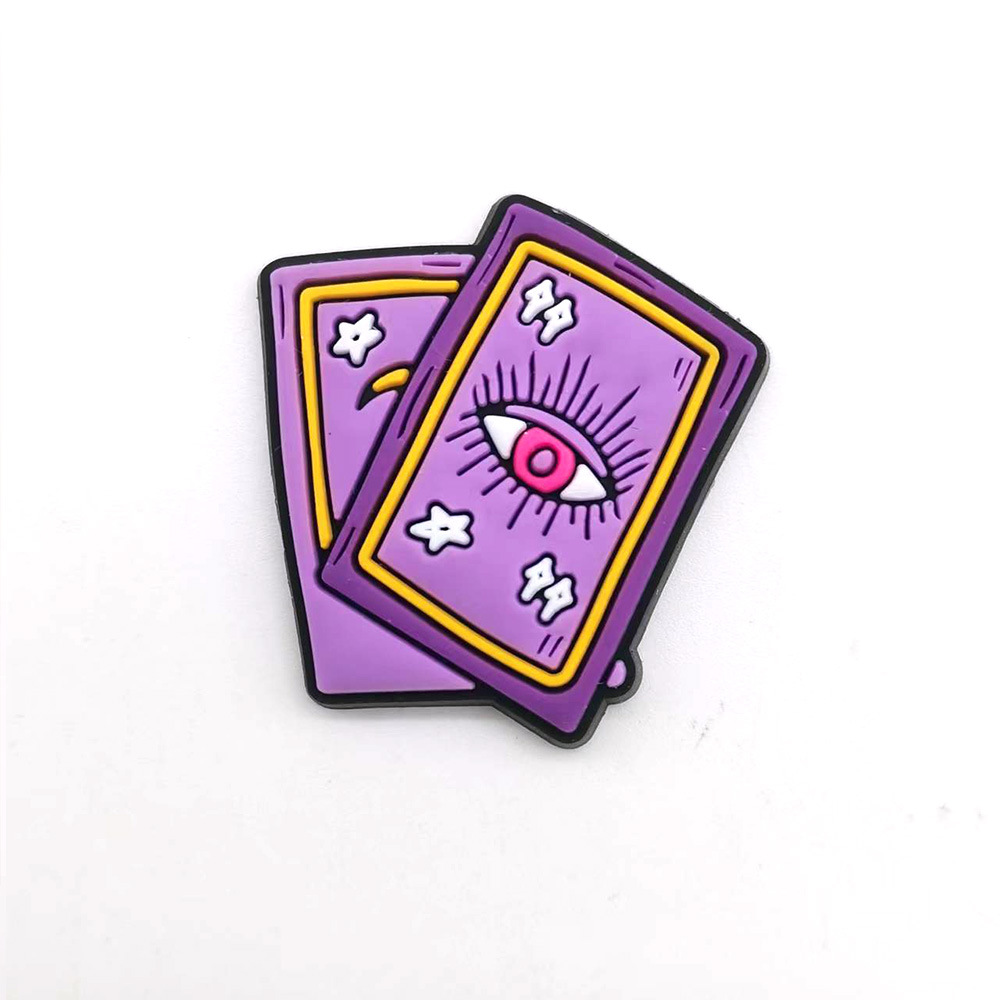 Bruja serie zapatos flor zapato hebilla PVC goma suave dibujos animados hebilla decorativa agujero zapatos pulsera con zapatos de jardín Accesorios