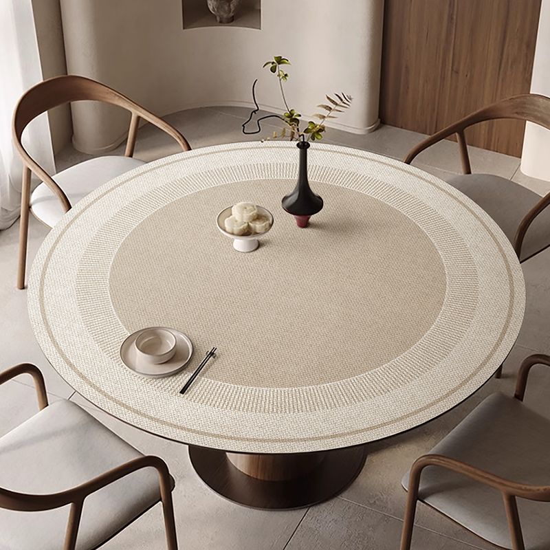 Simple Round Table Geometric Striped Tablecloth Leather Round Table Mat Coffee Table Waterproof and Oil-Proof No-Wash Tablecloth Dropshipping