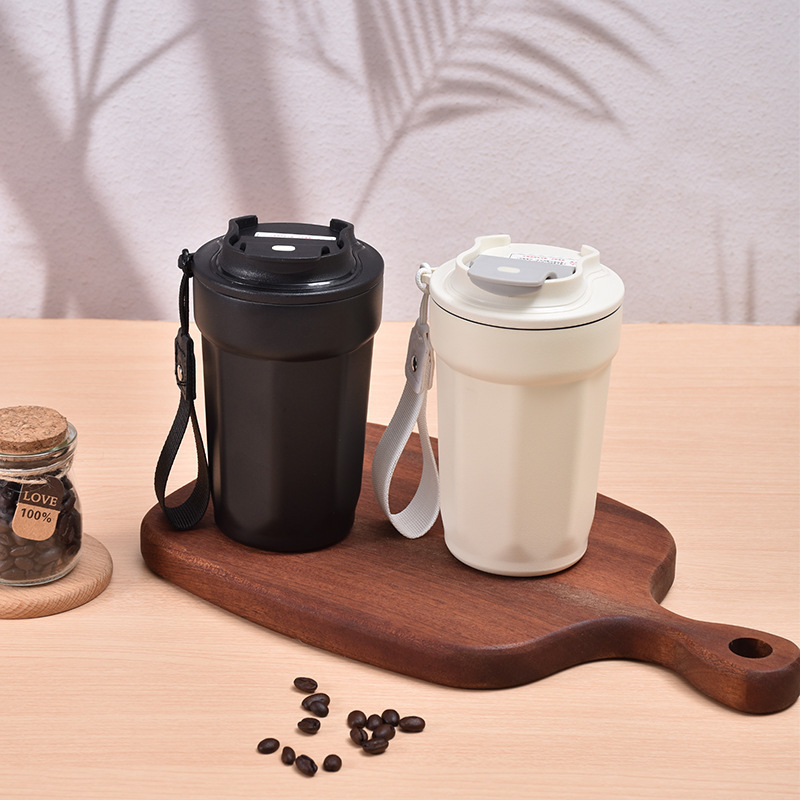Cross-border 316 de acero inoxidable de cola taza de café de vacío cuerda simple portátil taza de coche portátil taza de vacío al por mayor