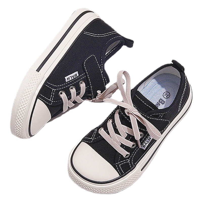 2026 Spring and Autumn New Style Boys' Classic Canvas Shoes Children's Sneakers with Velcro Kindergarten Girls' Shoes Korean Version